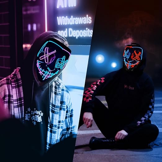 Mascara Luz Led La Purga Halloween