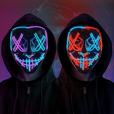 Mascara Luz Led La Purga Halloween